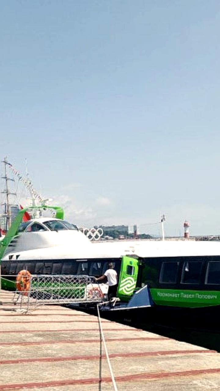 Запуск регулярного морского сообщения Сочи - Абхазия на скоростном судне Комета