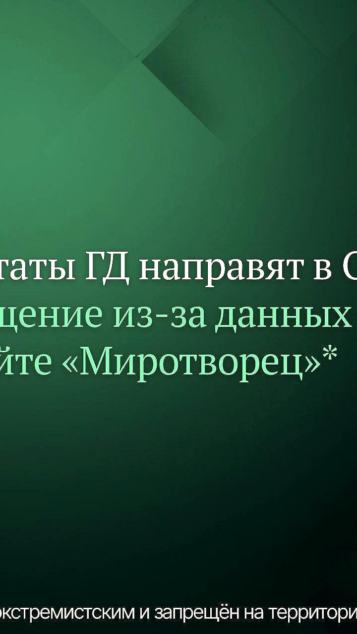 ГД направит обращение в ООН из-за внесения детей в базу данных Миротворца