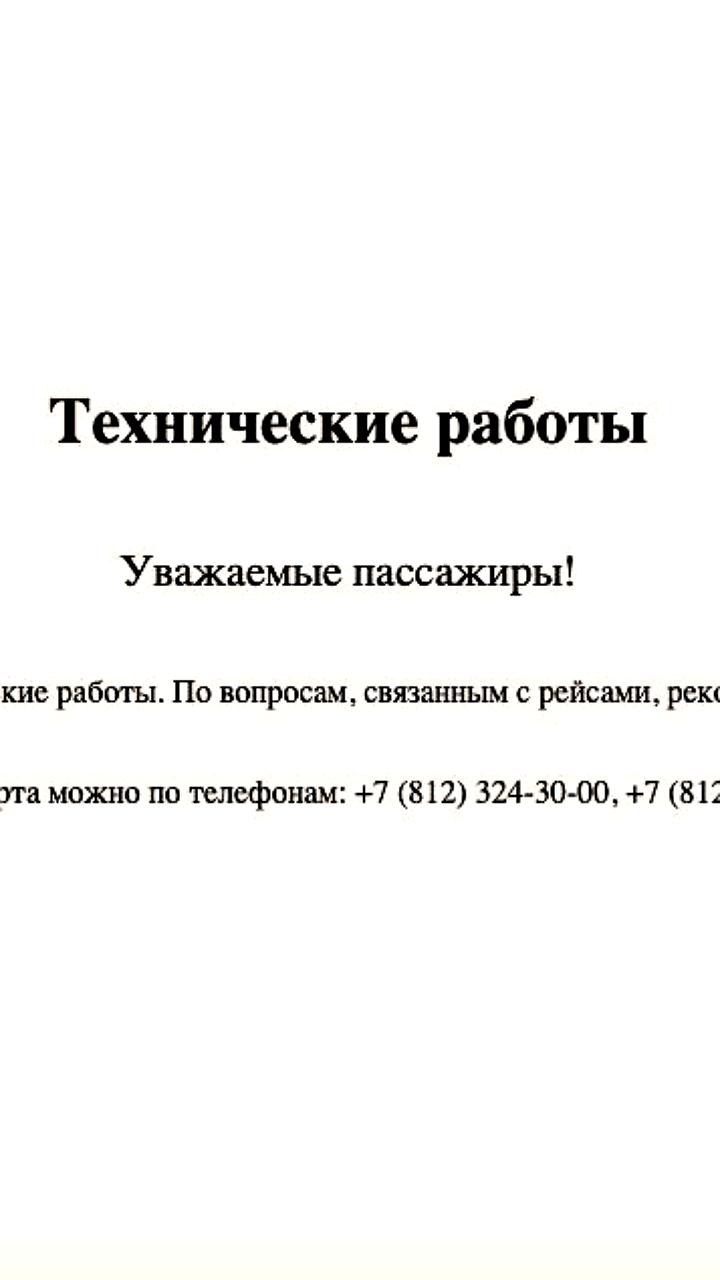 Взлом сайта аэропорта Пулково: специалисты работают над восстановлением