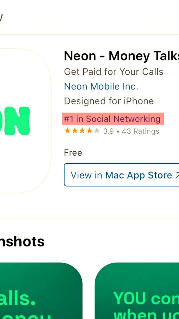 Приложение Neon стало лидером App Store, предлагая заработок за запись звонков