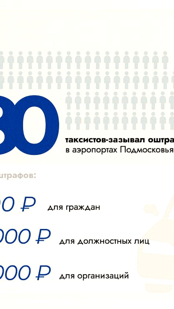 В Подмосковье оштрафовали 80 таксистов за зазывательство в аэропортах