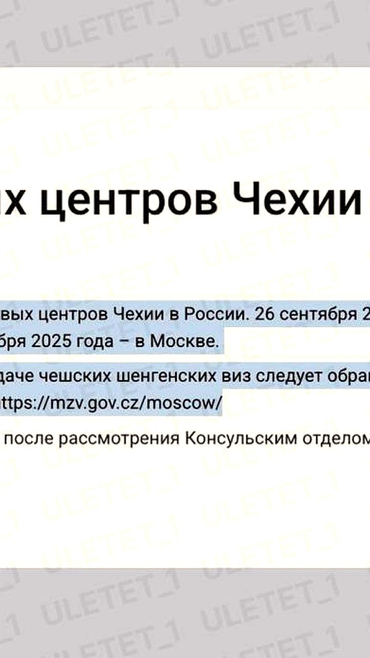 Чехия закрывает визовые центры в России: новые правила подачи заявлений