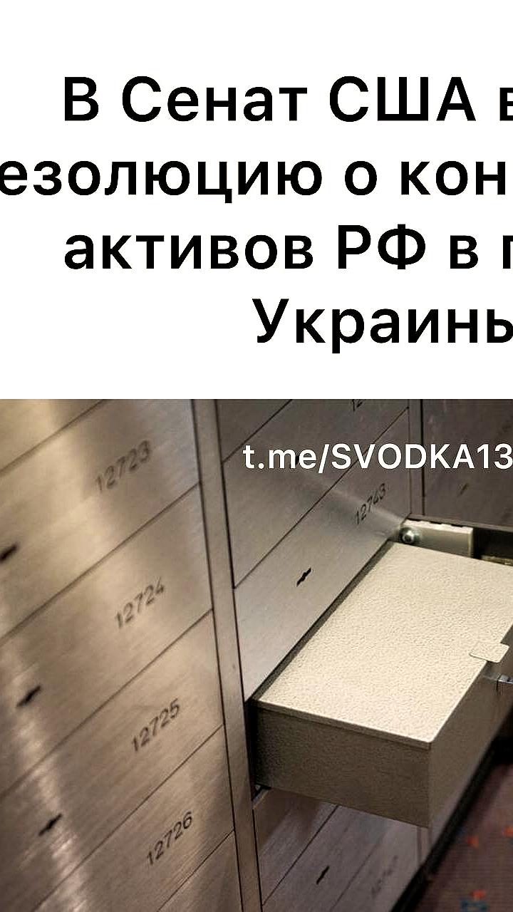 Сенат США призывает к передаче российских активов Украине по 10 млрд ежемесячно