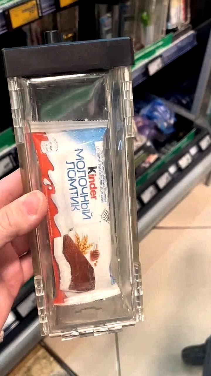 В России молочные ломтики Kinder защищают от краж с помощью боксов