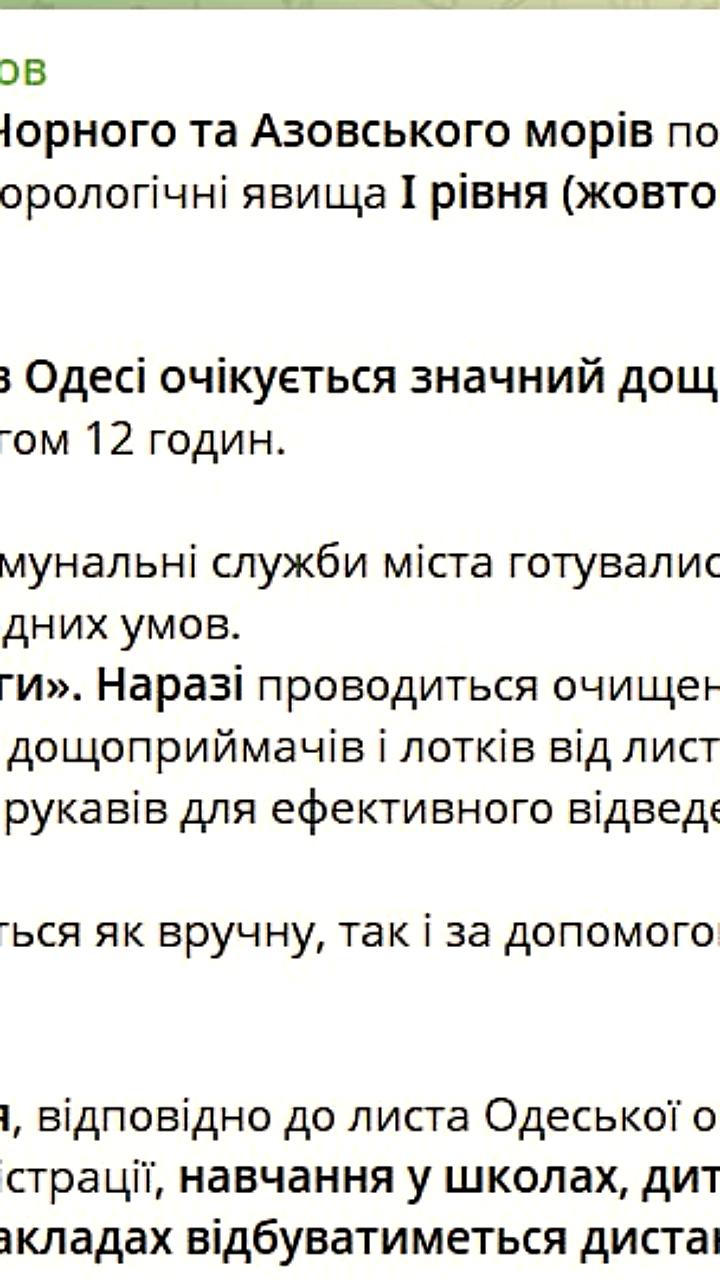 Одесса переводит школы и детсады на удаленку из-за угрозы затопления