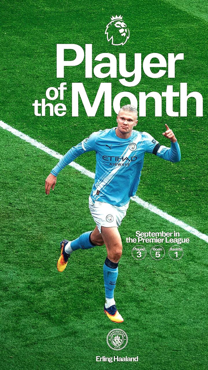 Эрлинг Холанд стал лучшим футболистом сентября в АПЛ