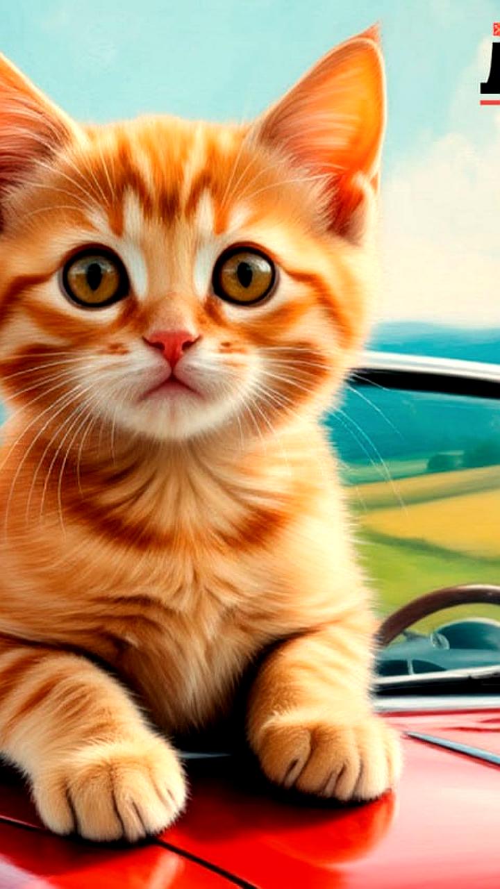 Таксист с котенком привлекает внимание клиентов