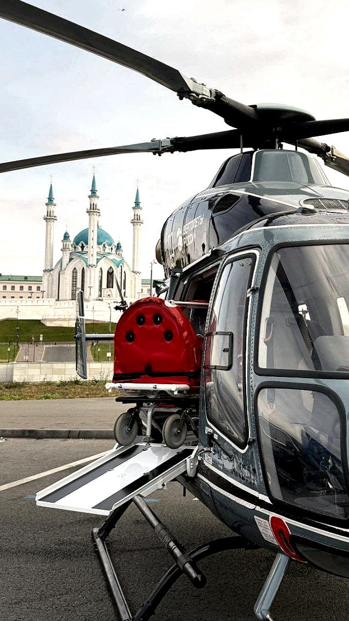 Вертолеты России представили санитарный вертолет Ансат на выставке в Татарстане
