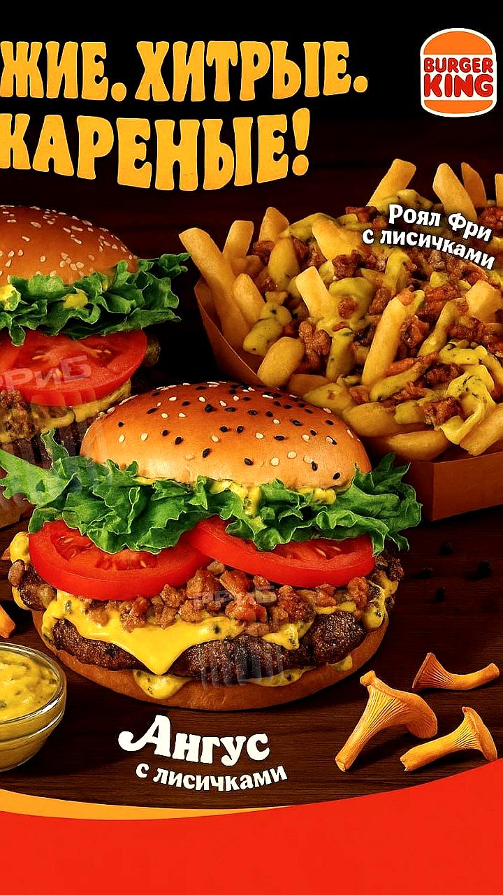 Burger King запускает осеннее меню с лисичками с 15 октября
