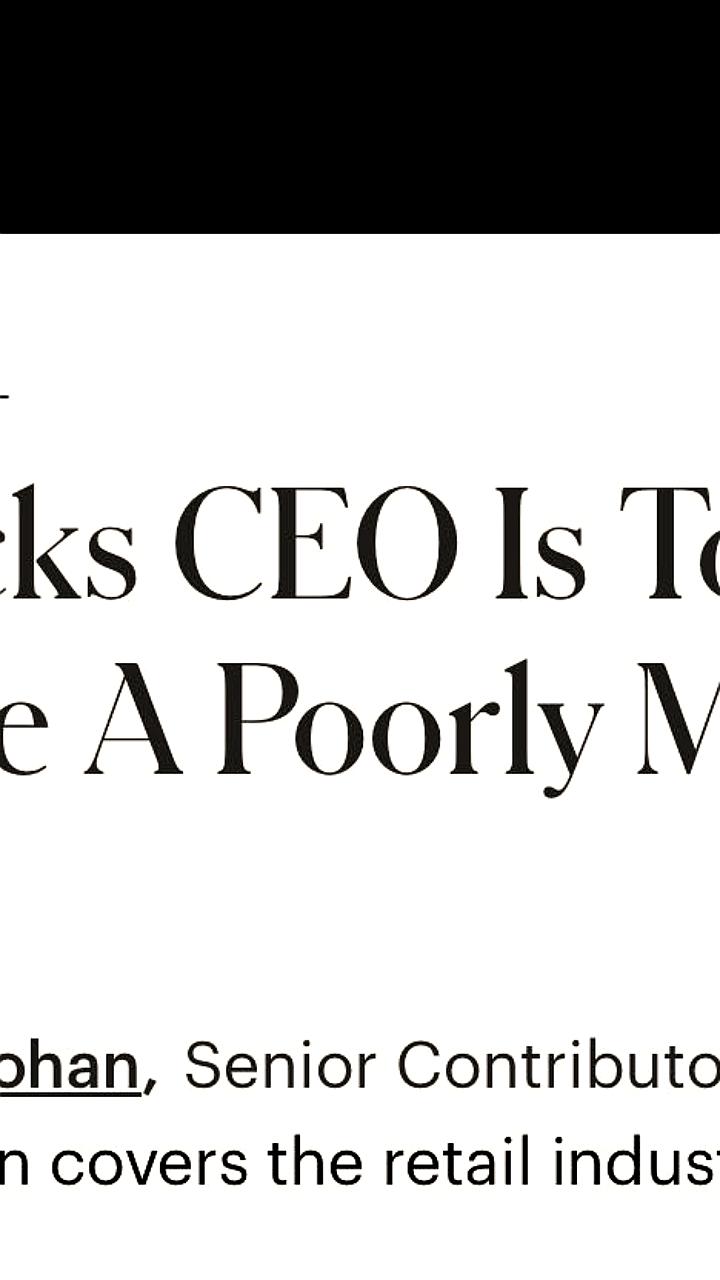 Starbucks теряет 30 миллиардов долларов после назначения консультанта McKinsey на пост CEO