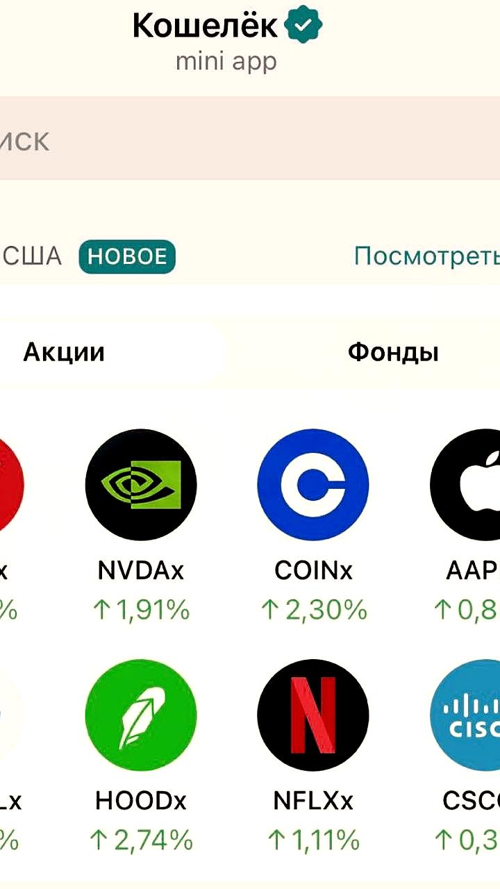 Telegram запускает покупку иностранных акций через мини-приложение Wallet