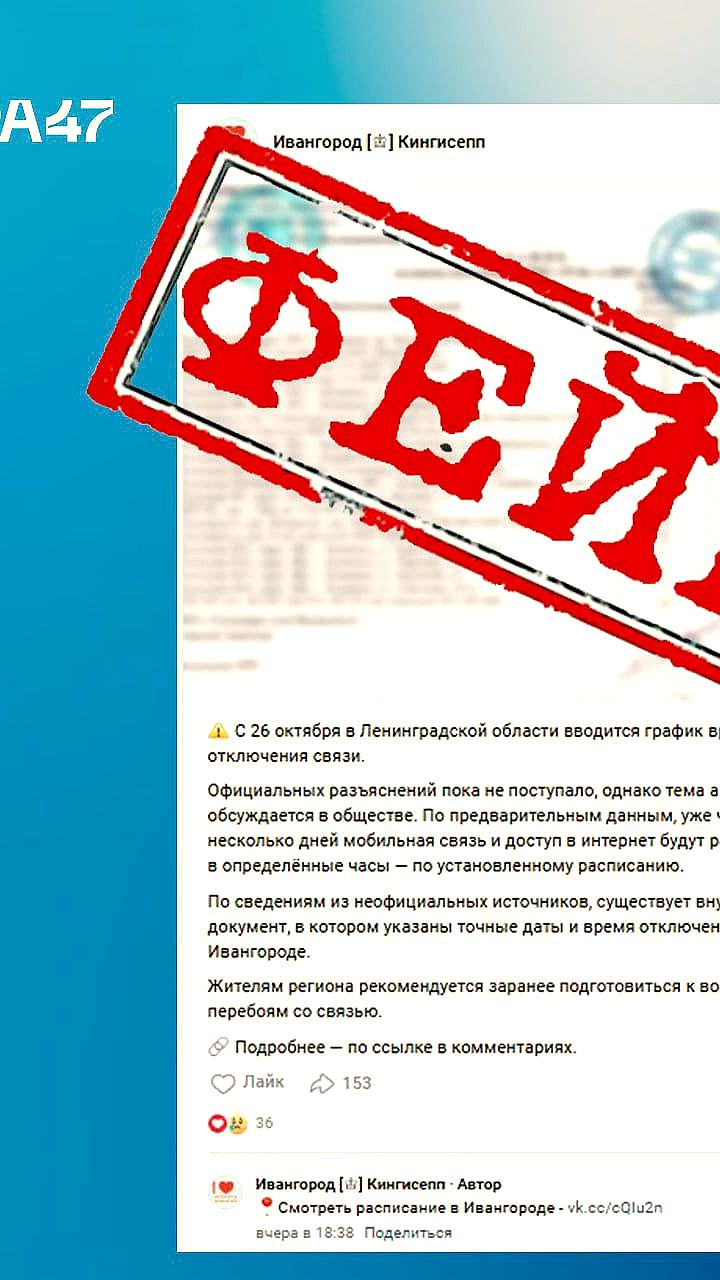 Комитет цифрового развития Ленобласти опроверг слухи о отключении мобильного интернета