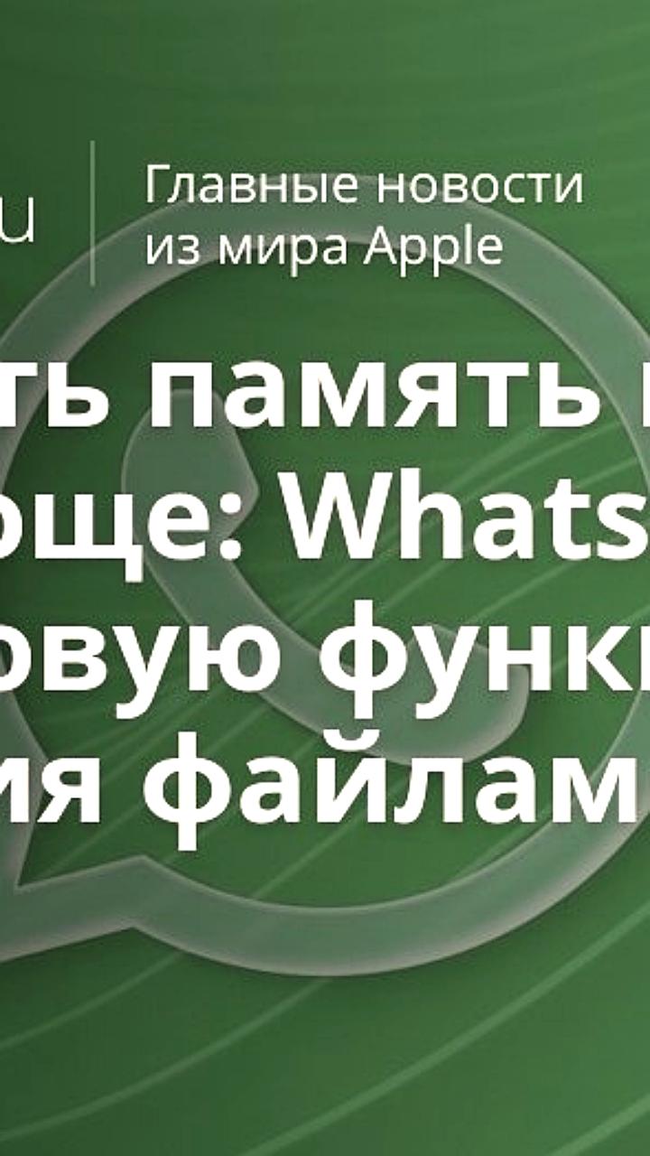 WhatsApp внедряет управление хранилищем для оптимизации пространства