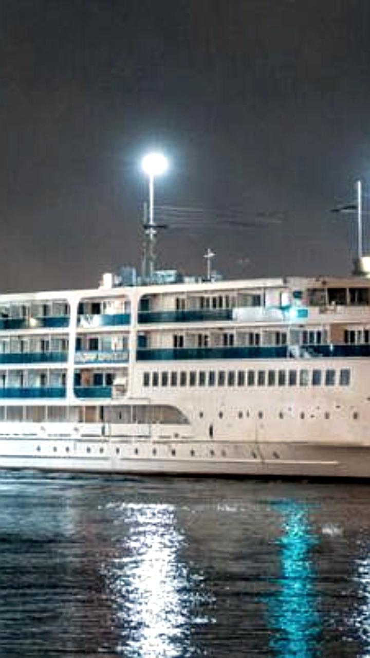 Круизный лайнер Владимир Жириновский прибыл в Санкт-Петербург для завершения строительства