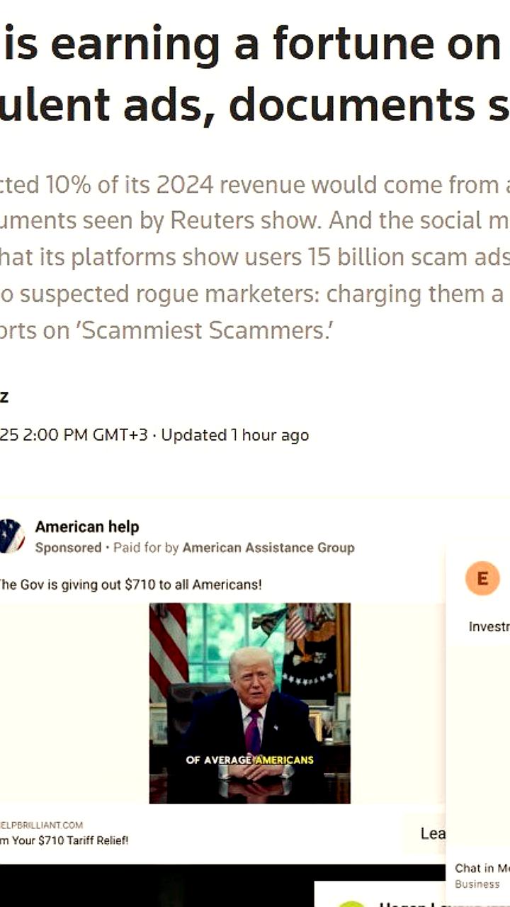 Meta сталкивается с обвинениями в распространении мошеннической рекламы в России