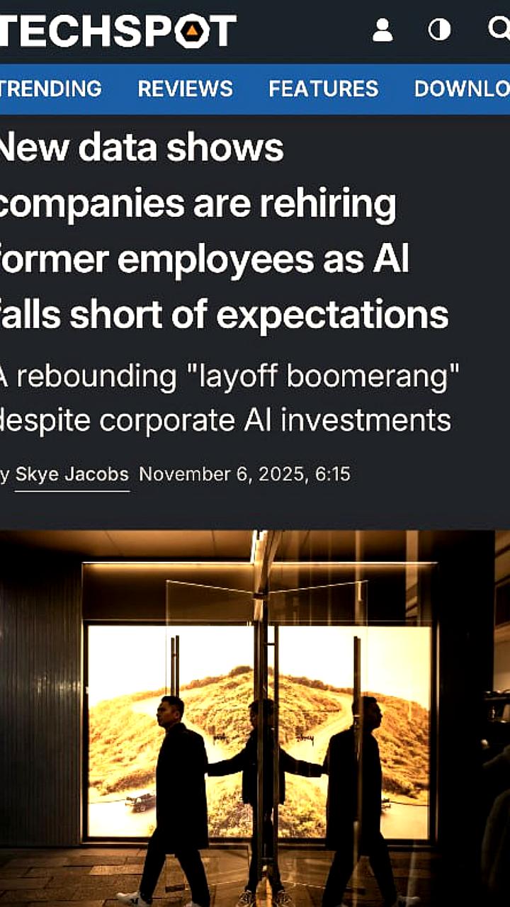 Компании возвращают уволенных сотрудников из-за недостатков ИИ
