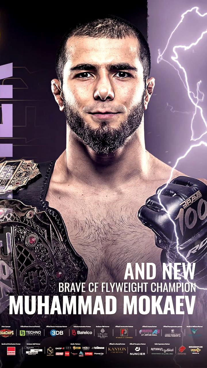 Мухаммад Мокаев становится чемпионом Brave CF, нокаутировав Джерарда Бернса