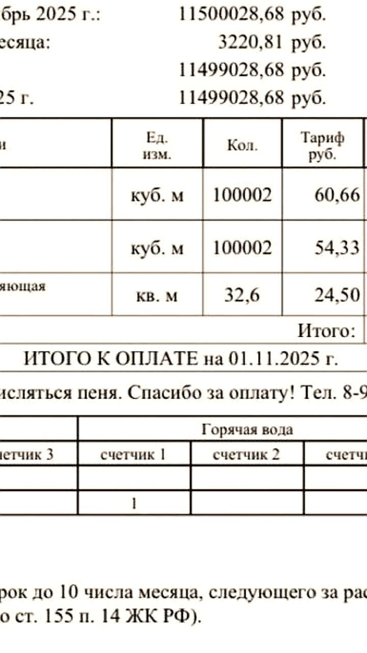 В Амурской области женщине ошибочно начислили 11,5 млн рублей за водоснабжение