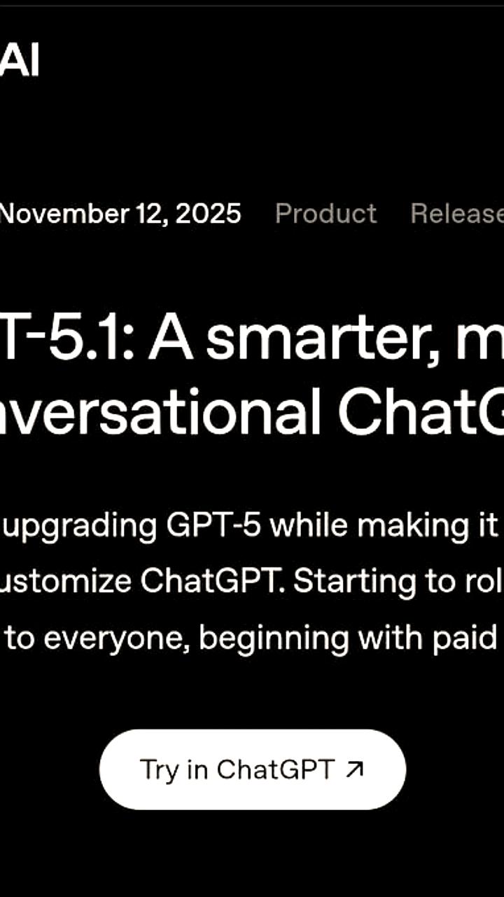 OpenAI анонсировала выпуск GPT-5.1 с улучшенной персонализацией