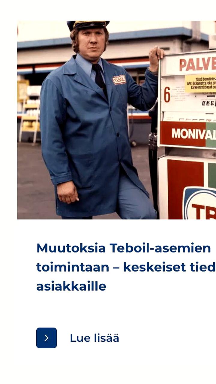 Teboil завершает работу заправочных станций в Финляндии