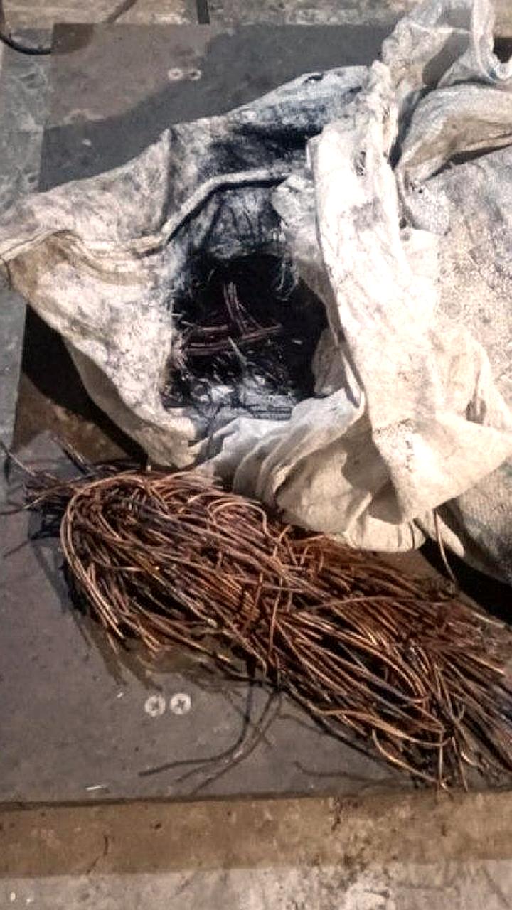 Задержание подозреваемых в краже медного и электрического кабеля в Геническом и Курском районах