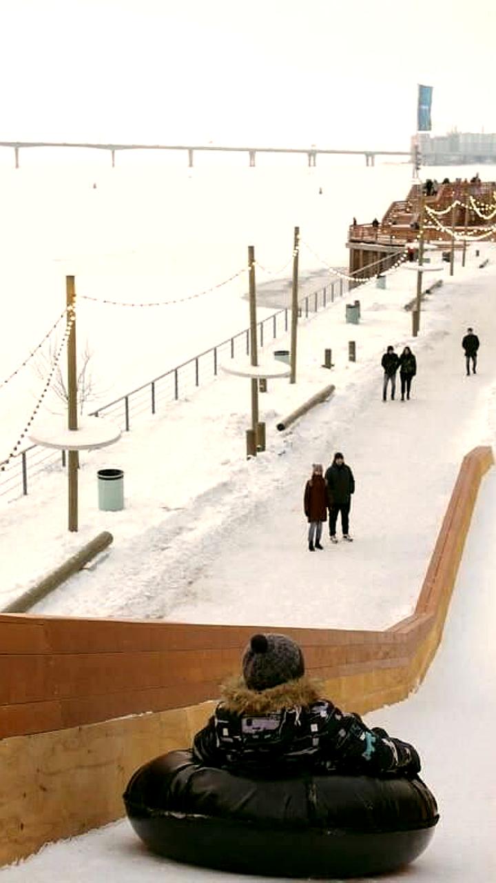 Запуск зимней горки у моря в Севкабеле в эту субботу