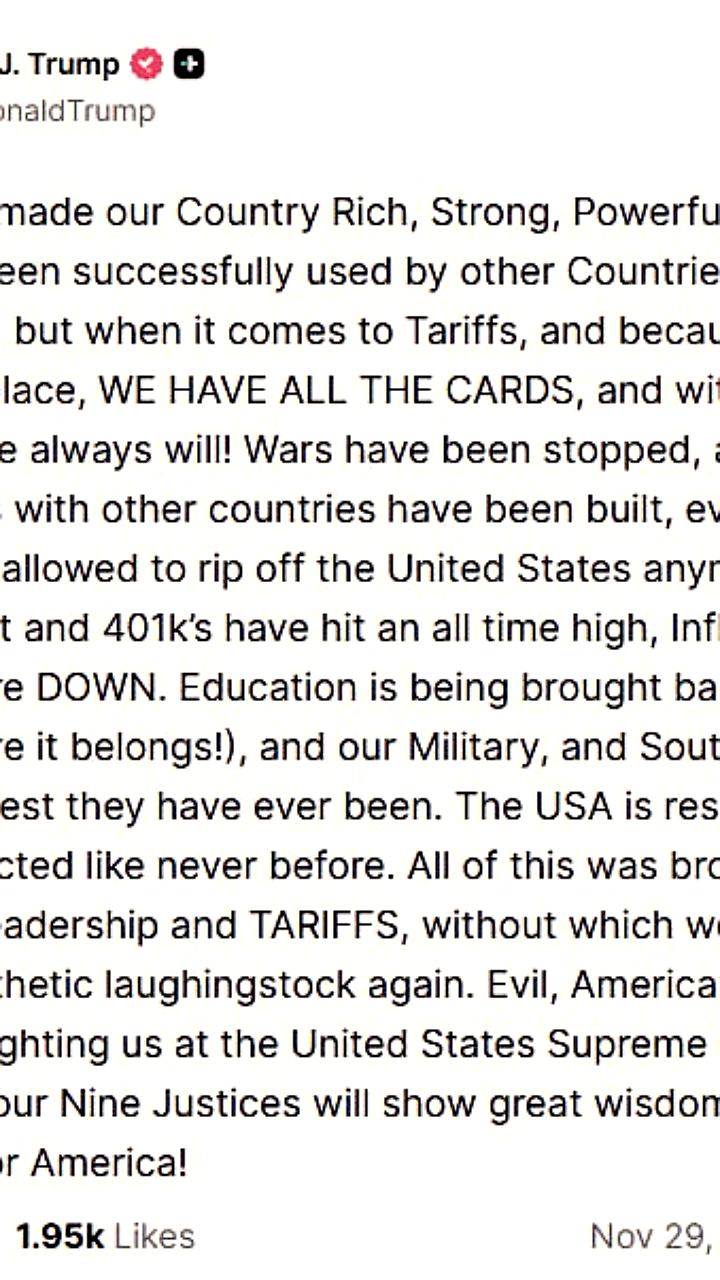 Трамп подчеркивает успехи тарифной политики и призывает к мудрости судей