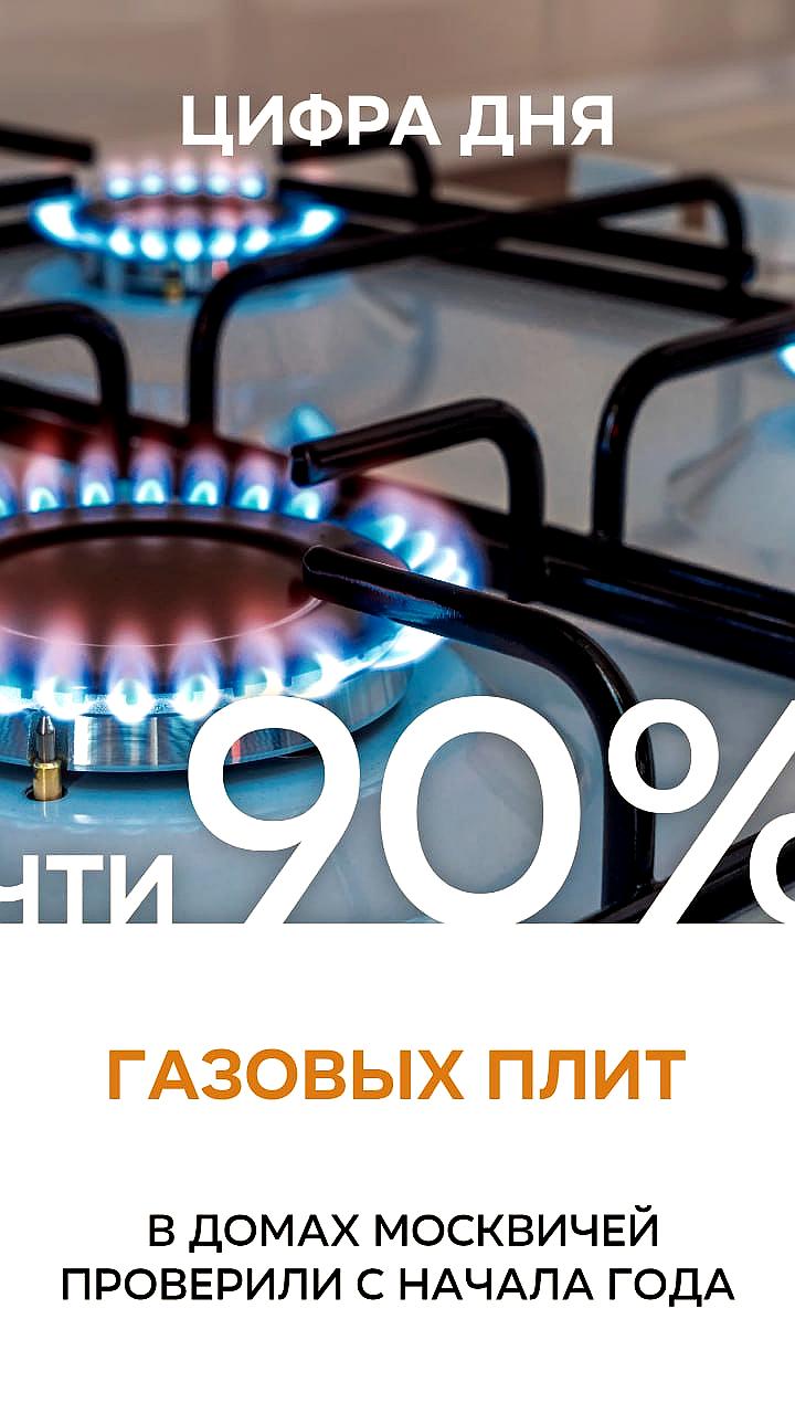 В Москве проверили более 1,6 млн газовых плит на безопасность