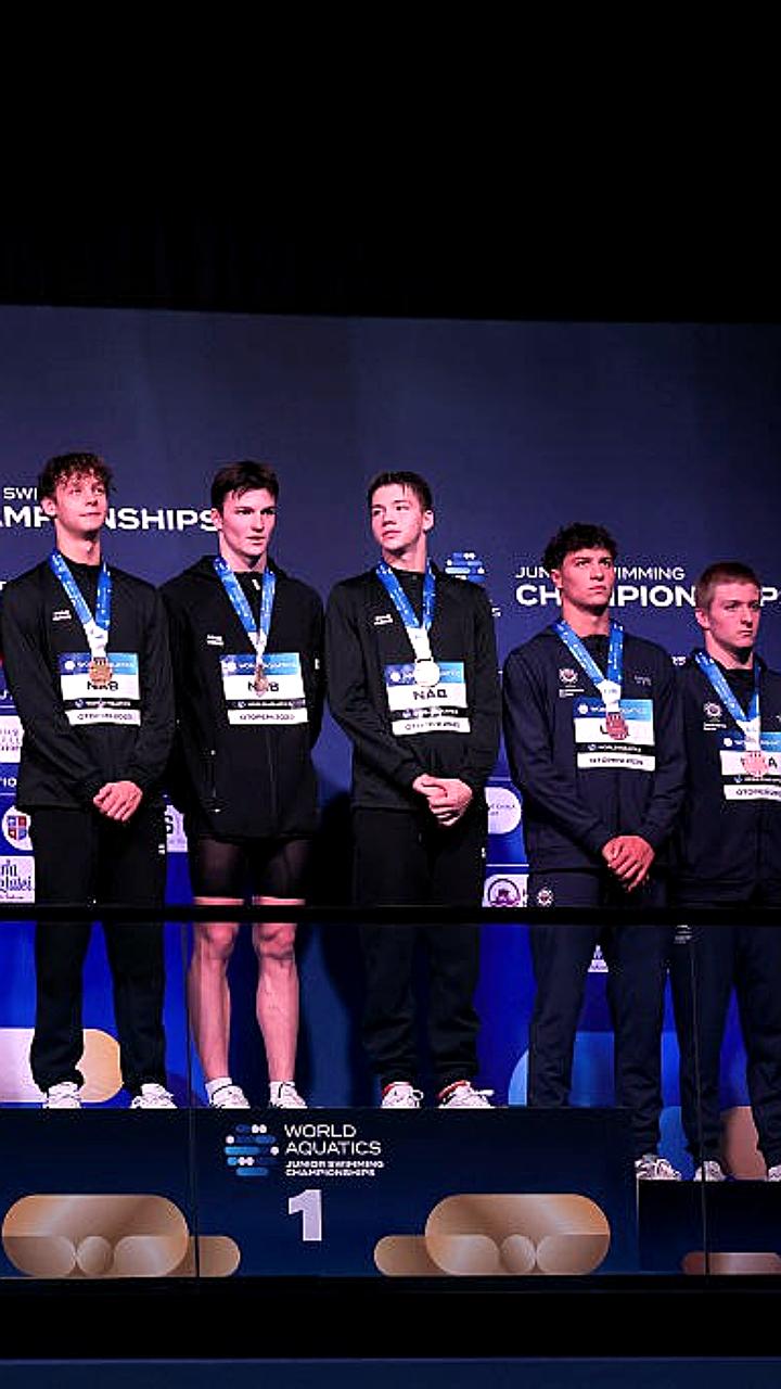 Российские юниоры установили мировой рекорд в эстафете 4x100 м вольным стилем на первенстве мира в Румынии