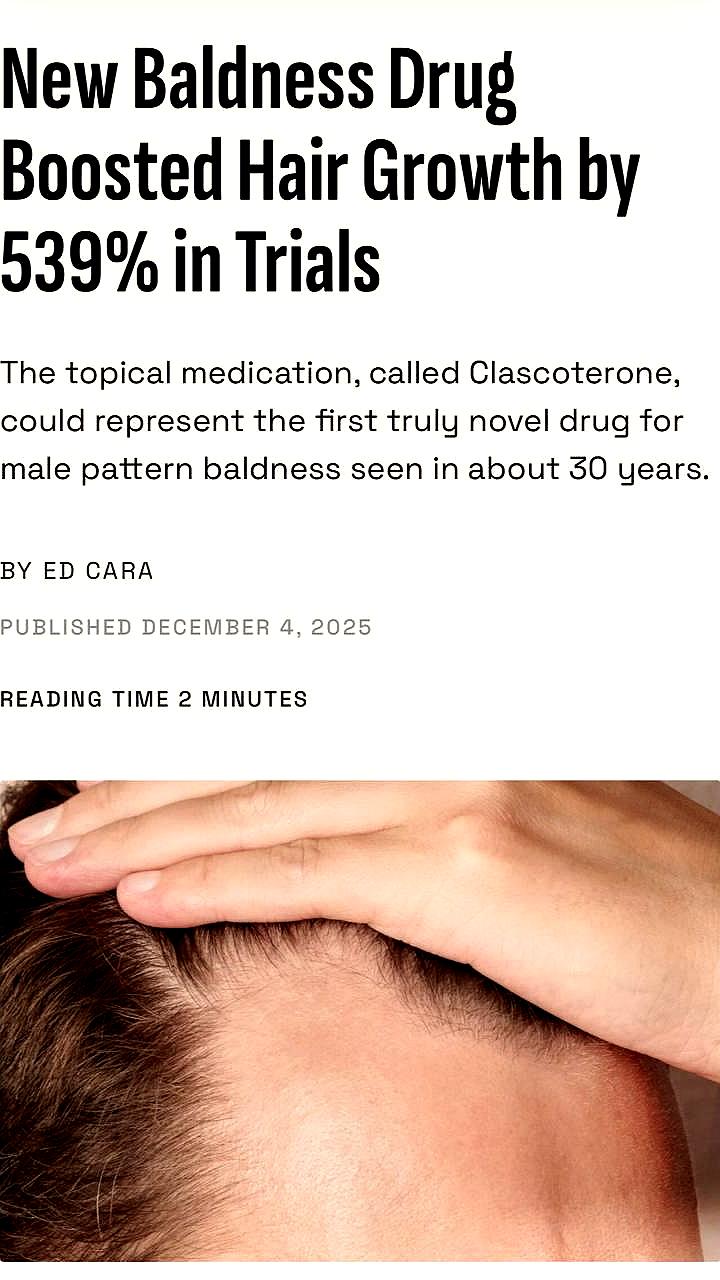 Учёные представили новый препарат для борьбы с облысением, ожидаемый на рынке в 2027 году