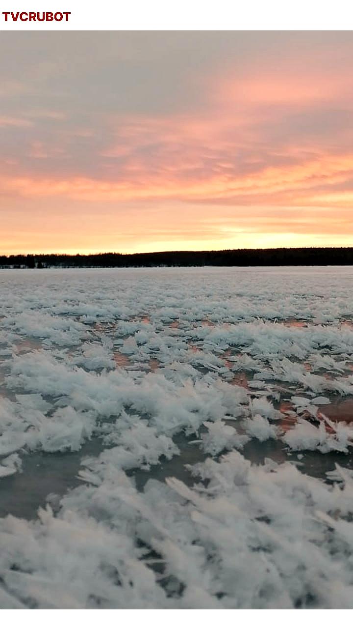 Редкие ледяные цветы замечены в Нижегородской области и Пермском крае