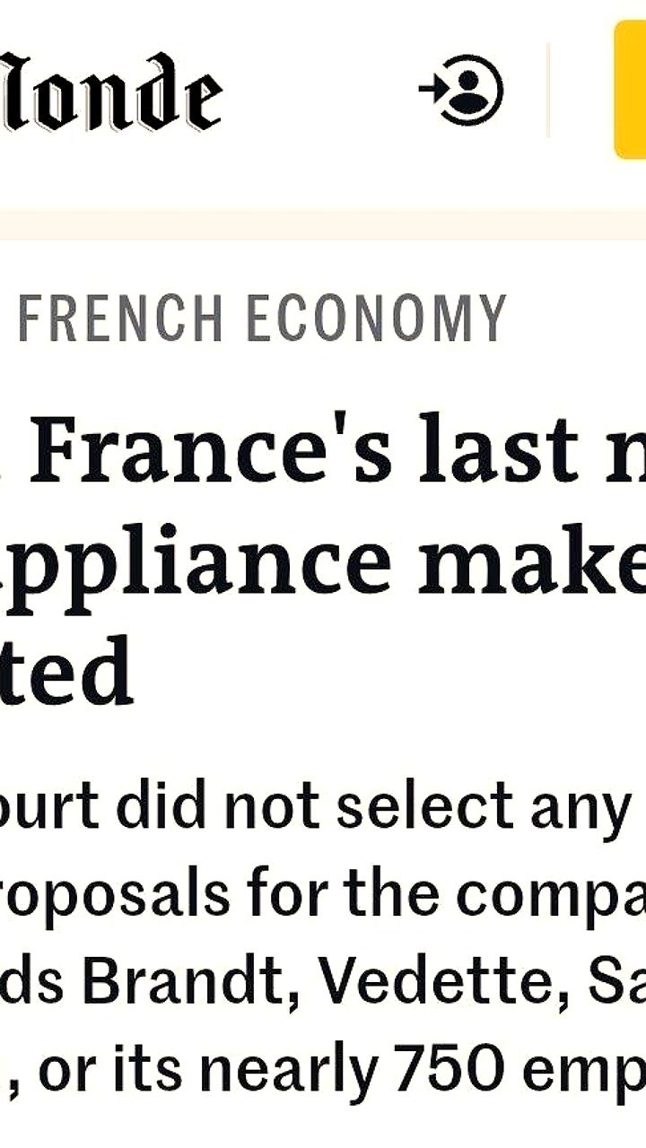 Французский производитель бытовой техники Brandt объявил о банкротстве и ликвидации