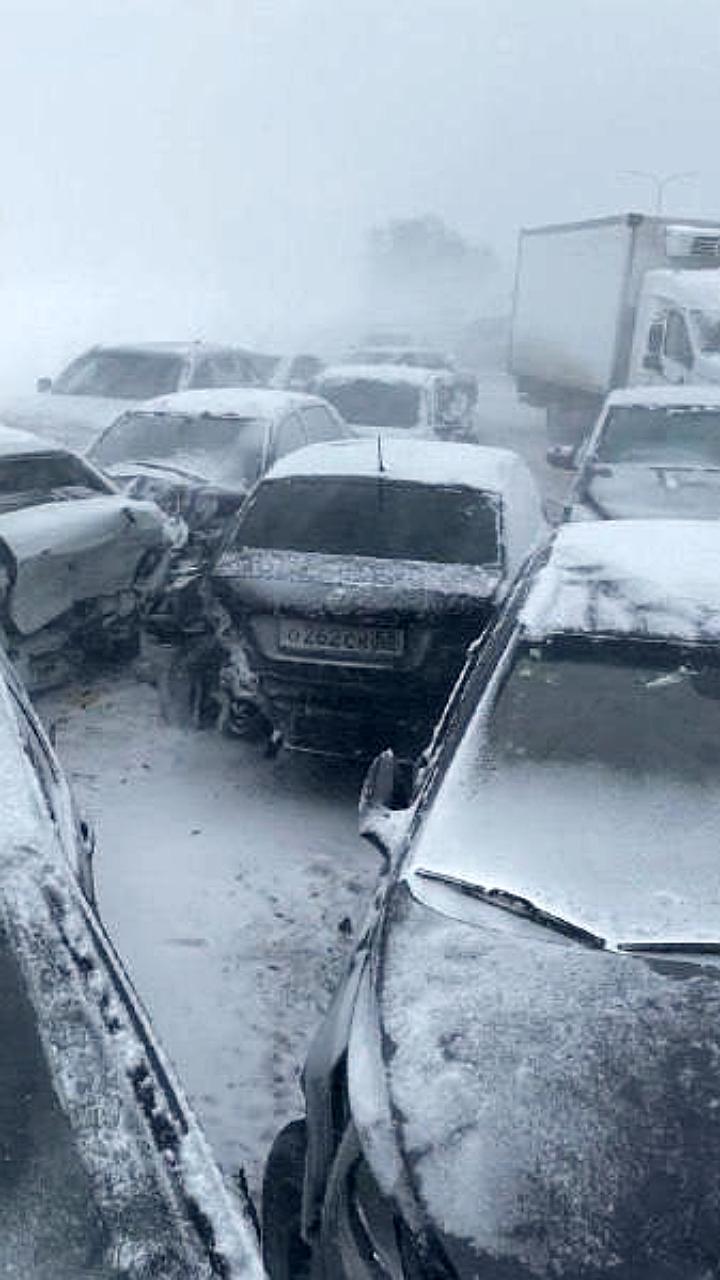 Массовое ДТП на трассе Р 208 в Пензенской области из-за непогоды