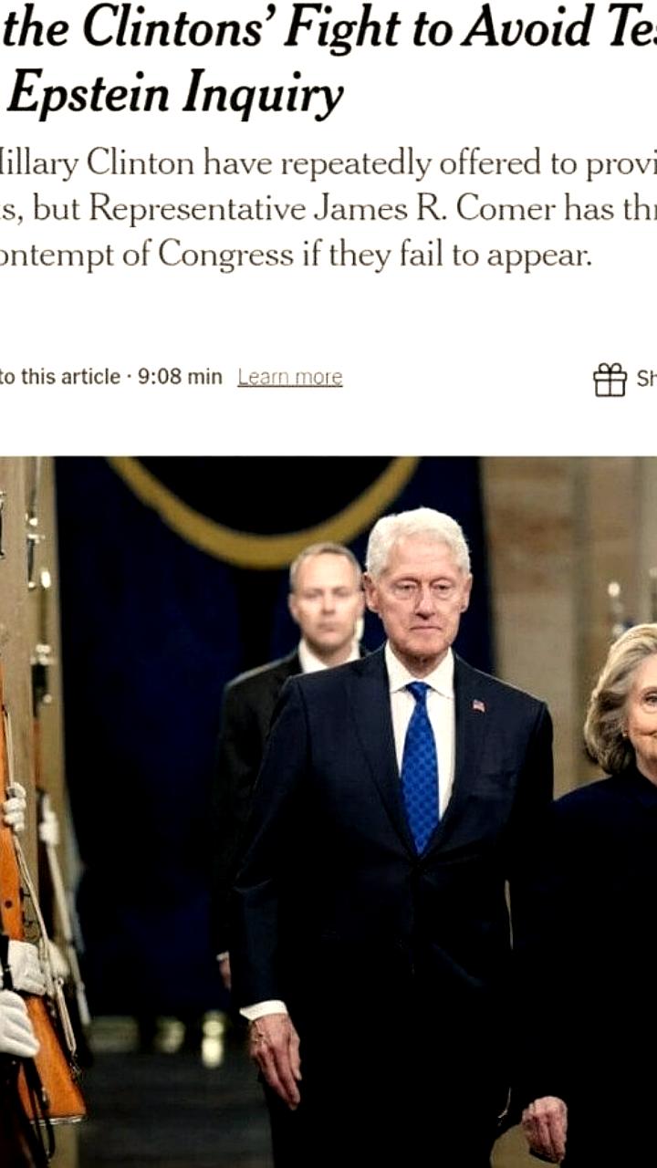 Конгресс США требует от Билла и Хиллари Клинтон явиться для дачи показаний по делу Эпштейна