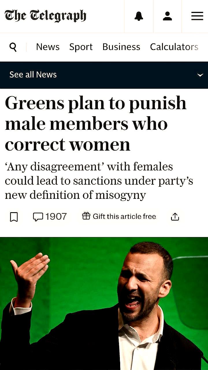 Зеленая партия Великобритании вводит новые правила по защите женщин