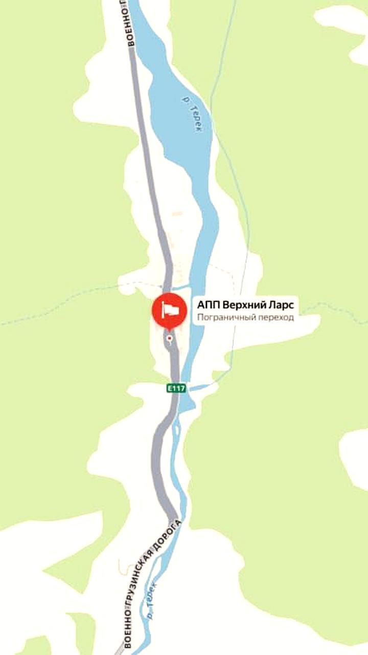 Скопление транзитных большегрузов на границе с Грузией