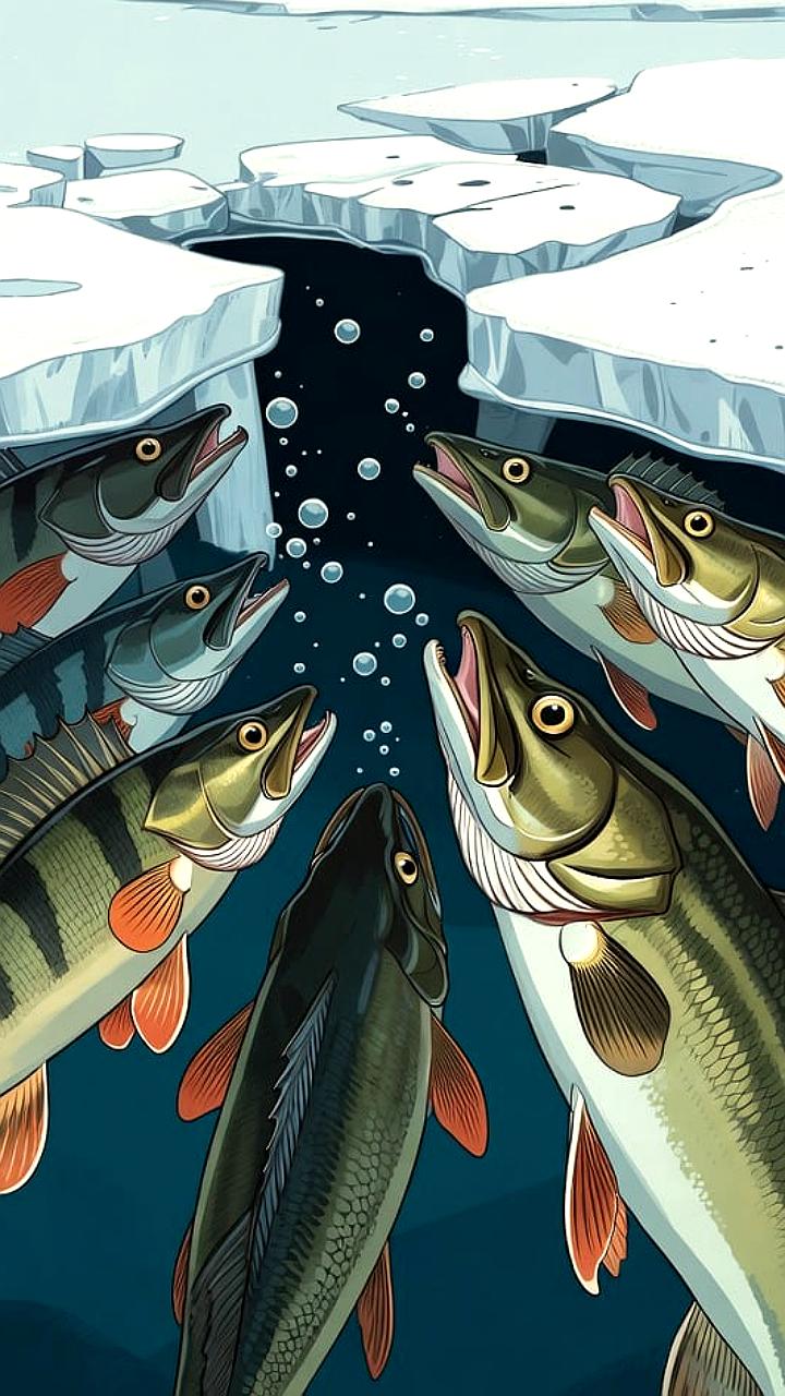 В России представили технологию для предотвращения зимних заморов рыбы в озерах