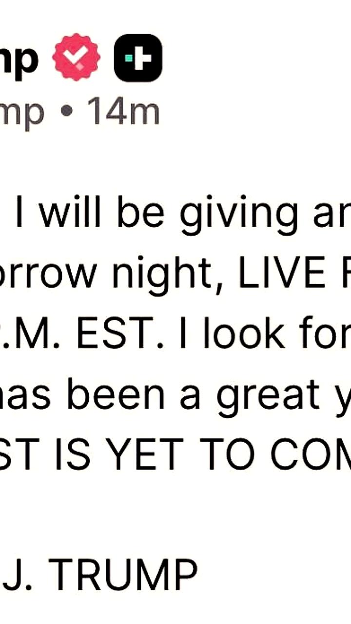 Трамп анонсировал обращение к нации в четверг
