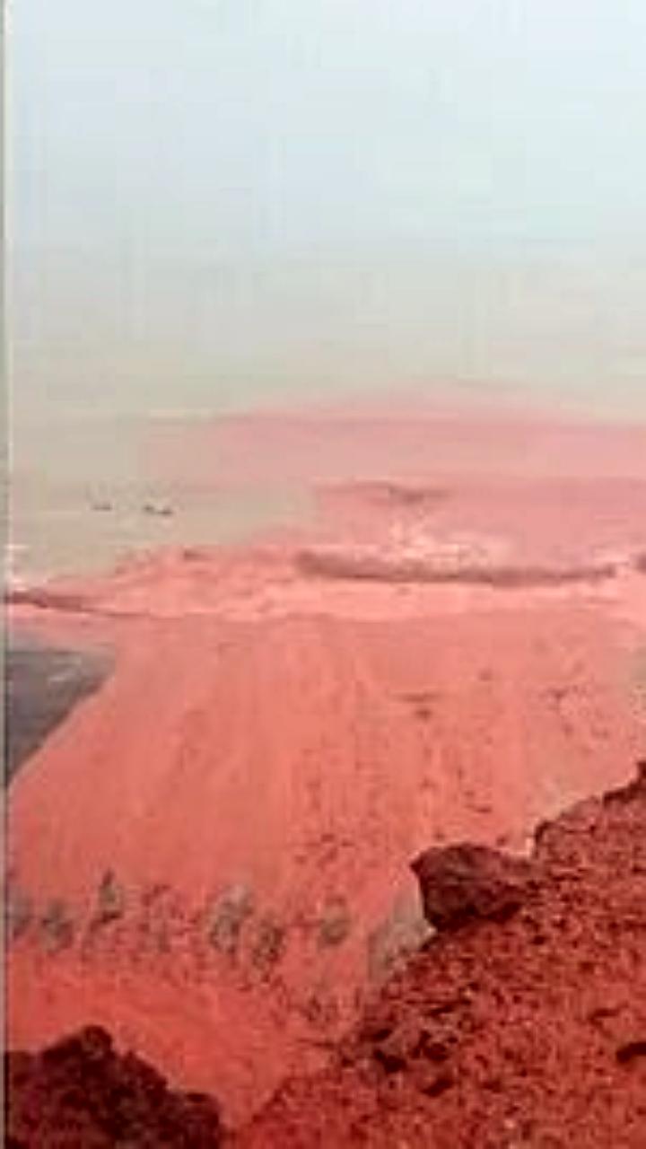 Дожди окрашивают побережье Ирана в красный цвет