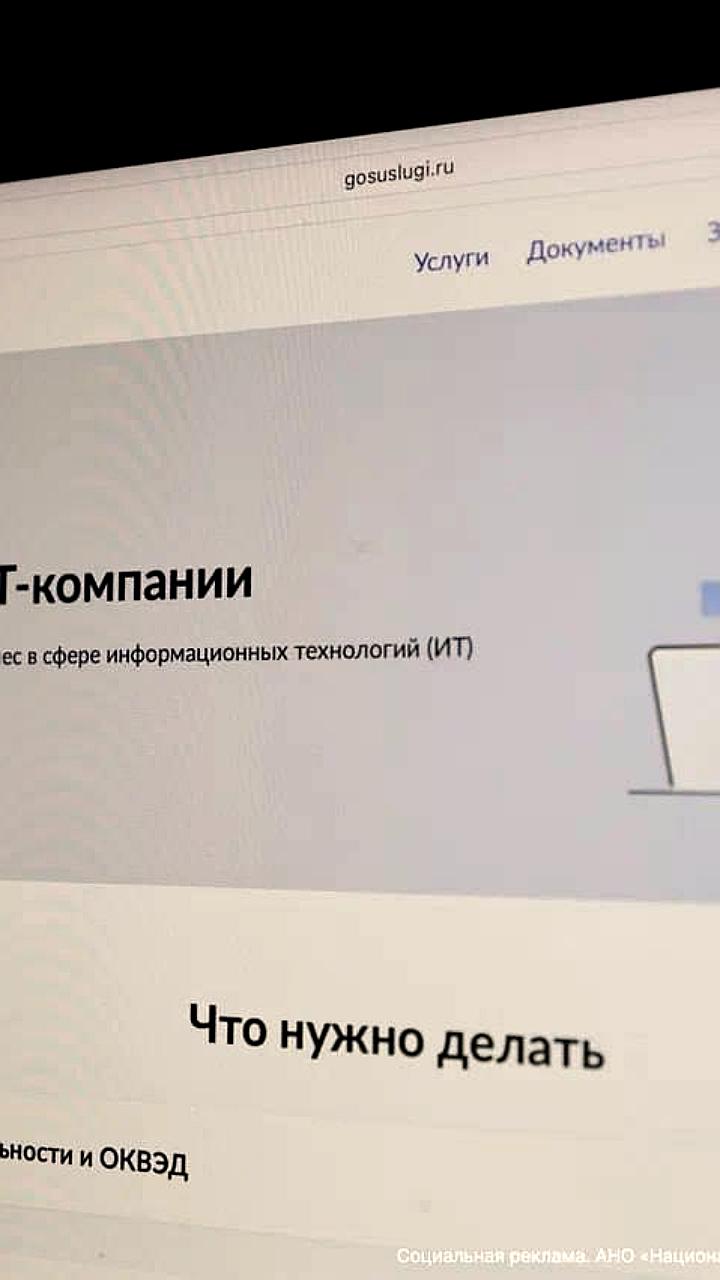 Запуск онлайн-навигатора для открытия ИТ-компаний на Госуслугах