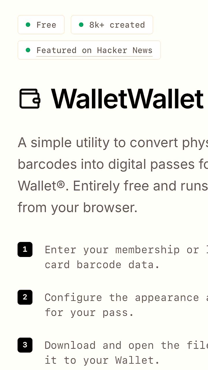WalletWallet: Удобное решение для хранения карт лояльности в Apple Wallet