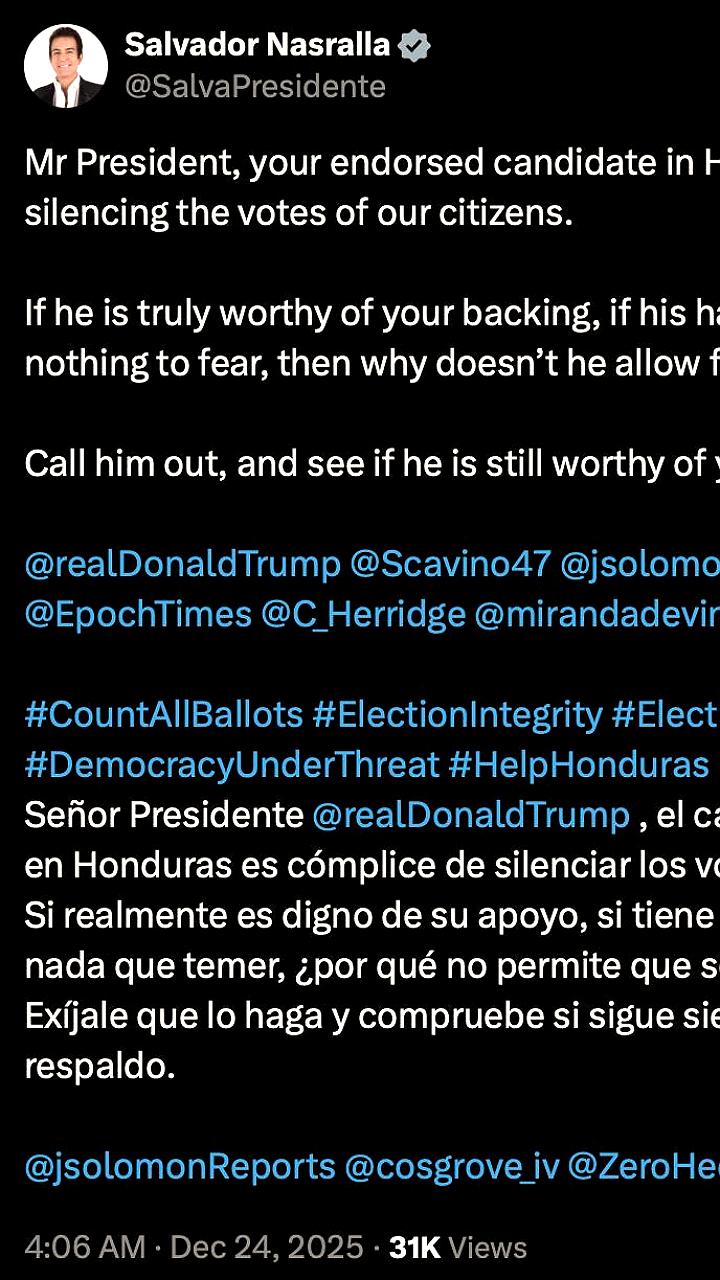 Насри Асфура победил на выборах президента Гондураса с поддержкой Трампа