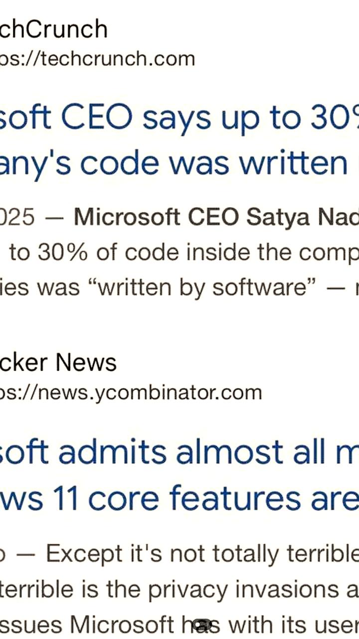 Microsoft сообщает о значительном вкладе ИИ в разработку кода, но сталкивается с проблемами в Windows 11