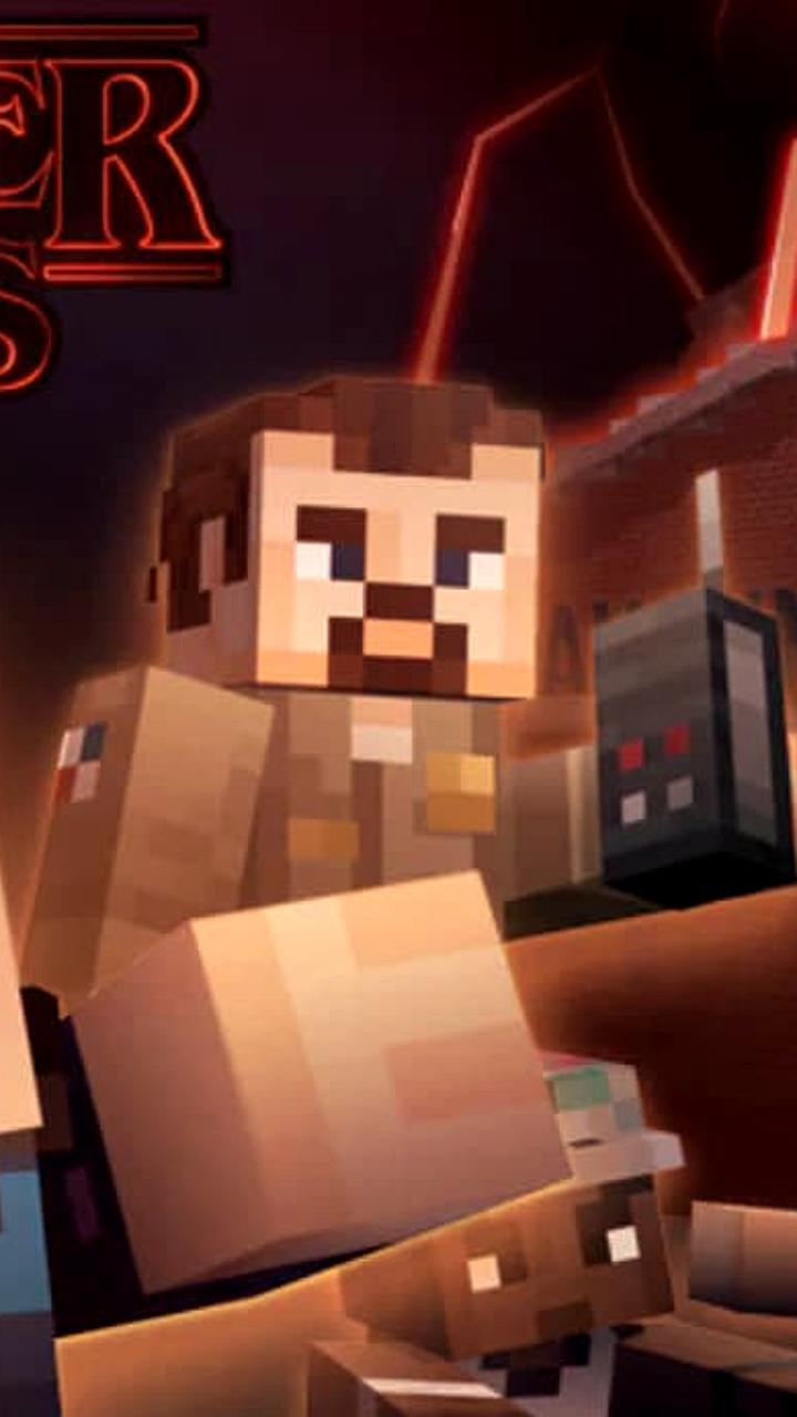 Minecraft и Очень странные дела: новое обновление с тематическим миром