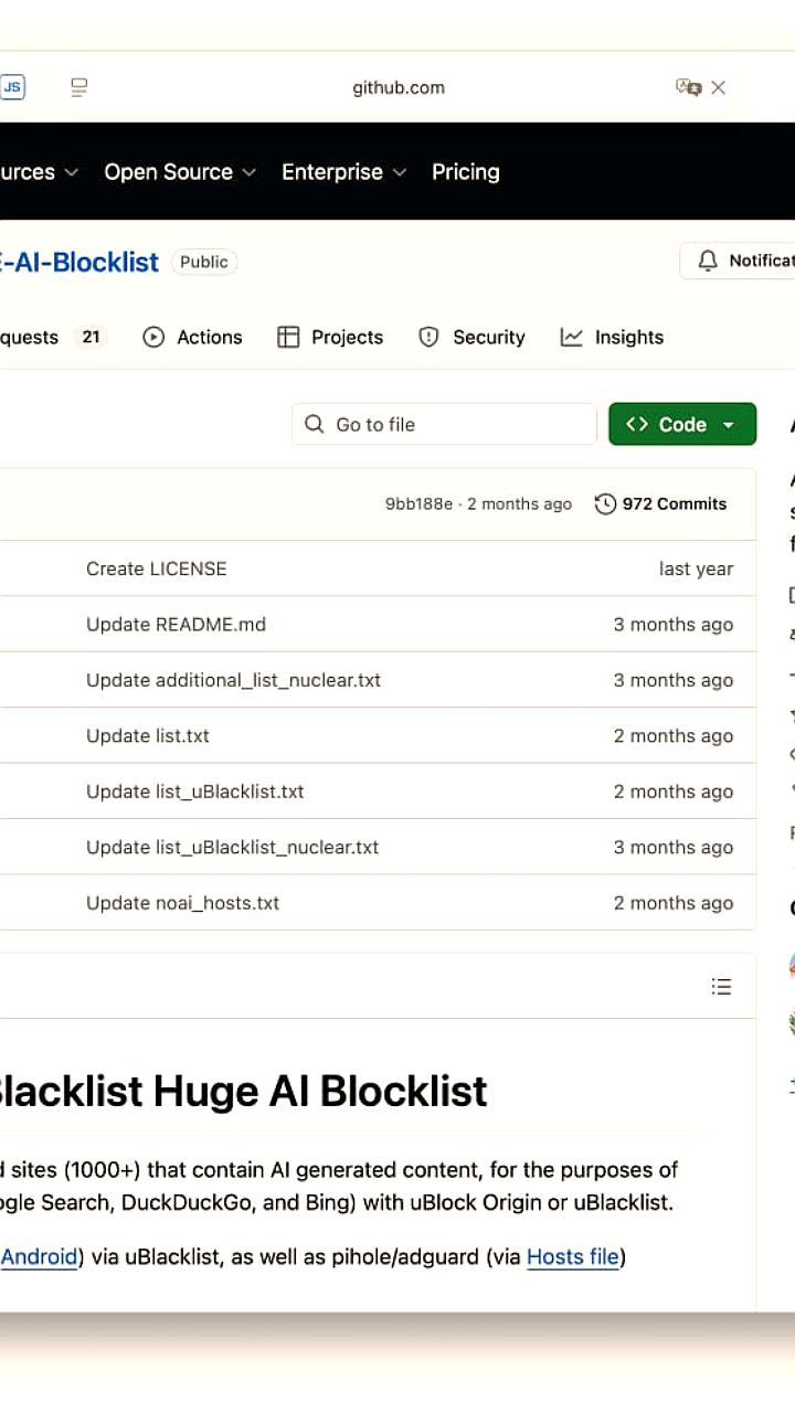 Новый фильтр для браузеров устраняет ИИ спам из поисковых систем