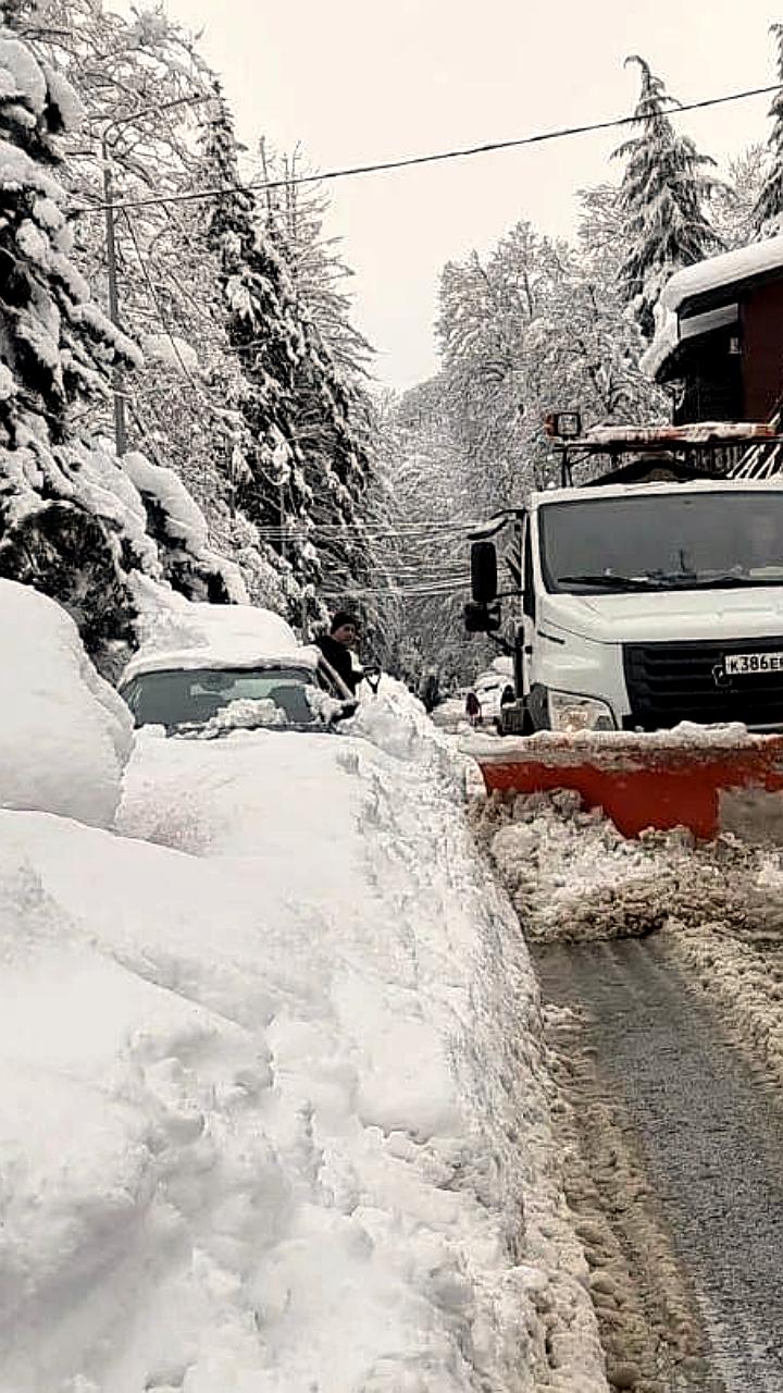 Восстановительные работы в Краснодарском и Новгородском краях после снегопадов