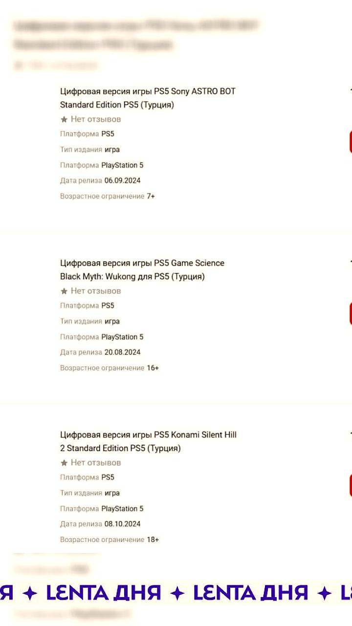 Цены на цифровые игры для PS5 в России значительно возросли