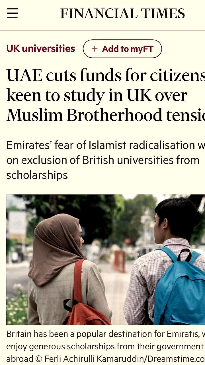 ОАЭ прекращают финансирование обучения граждан в Британии из-за опасений радикализации