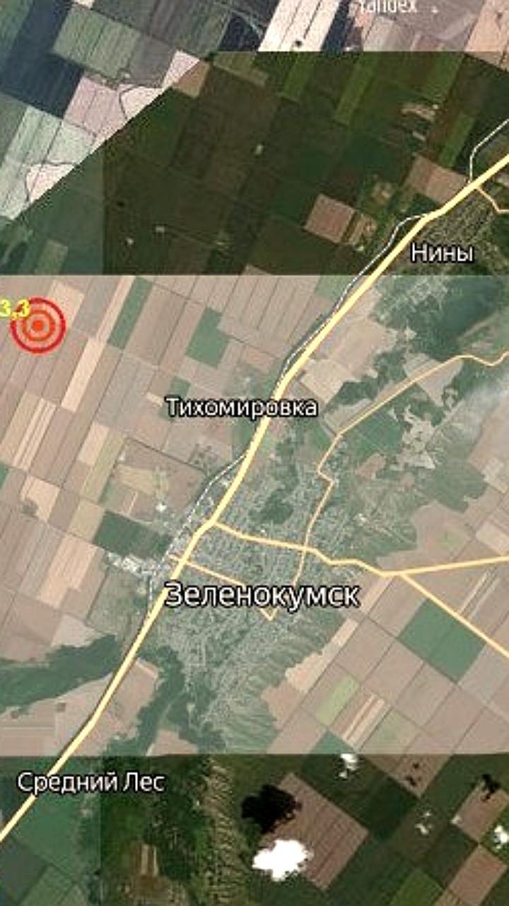 Землетрясение магнитудой 3.3 зафиксировано возле Зеленокумска