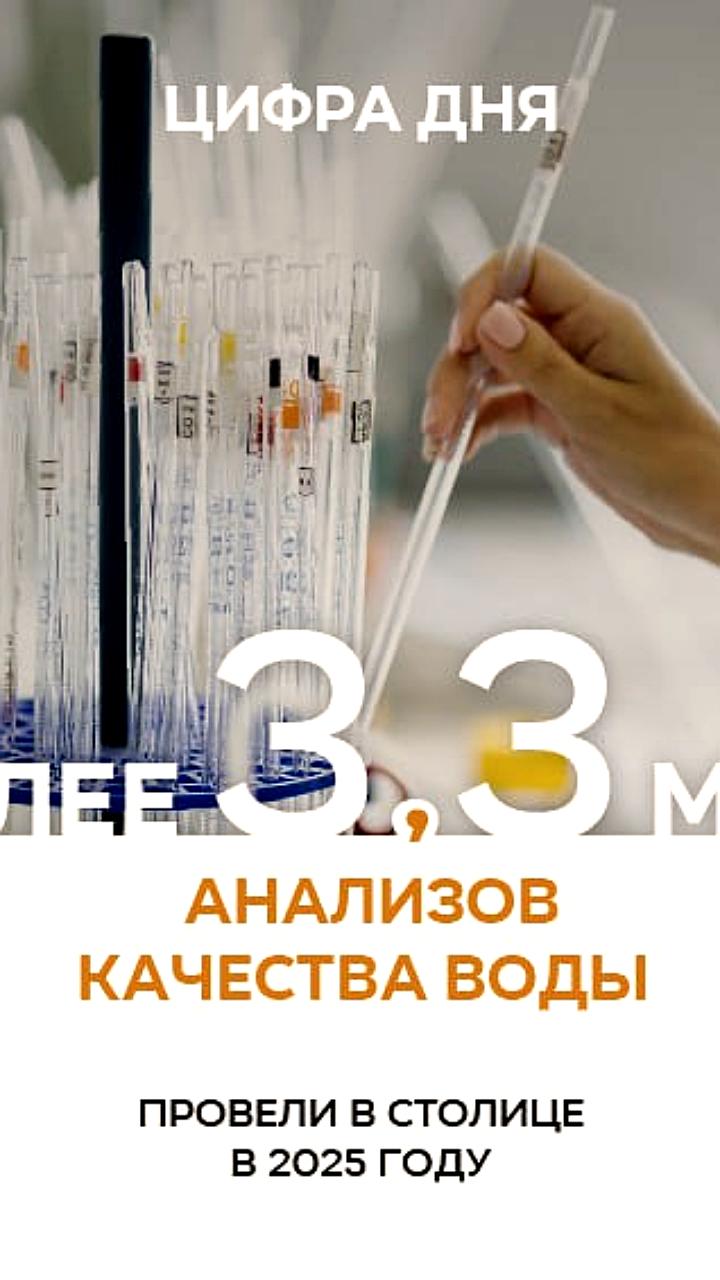 Москва провела более 3,3 миллиона исследований качества воды в 2022 году